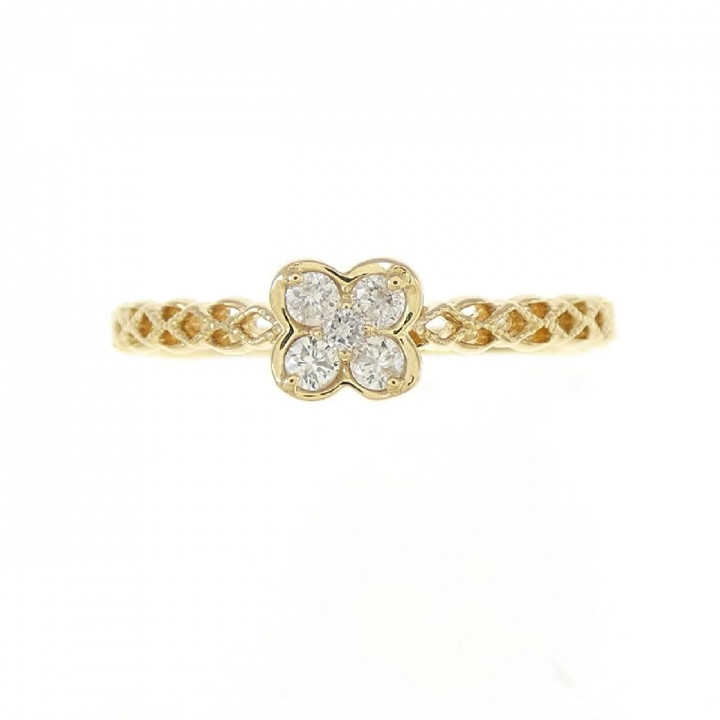 Nhẫn kim cương hoa K18YG 0.10CT 670500