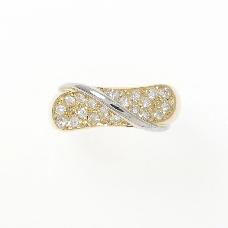 Nhẫn kim cương 750YG/PT 0.26CT 673483