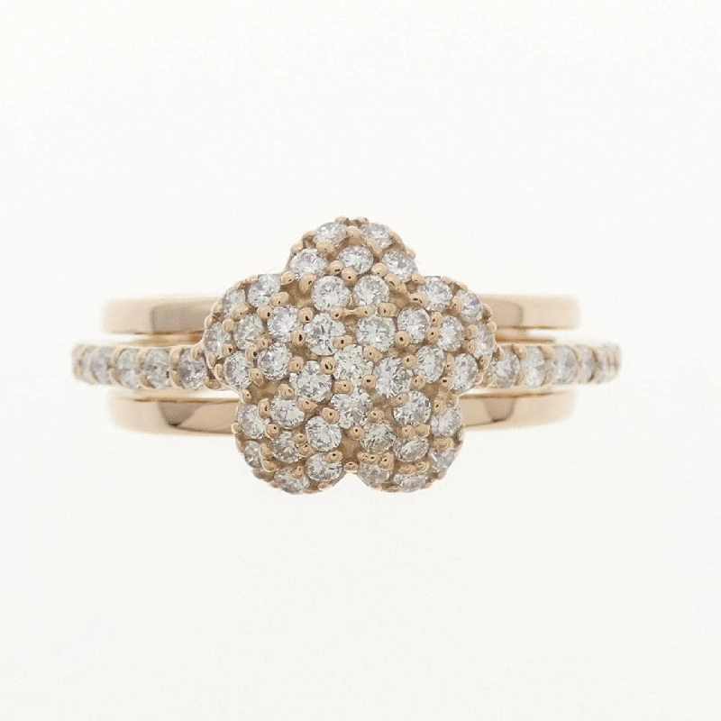 Nhẫn kim cương pavé hoa K18PG 0.54CT 668297