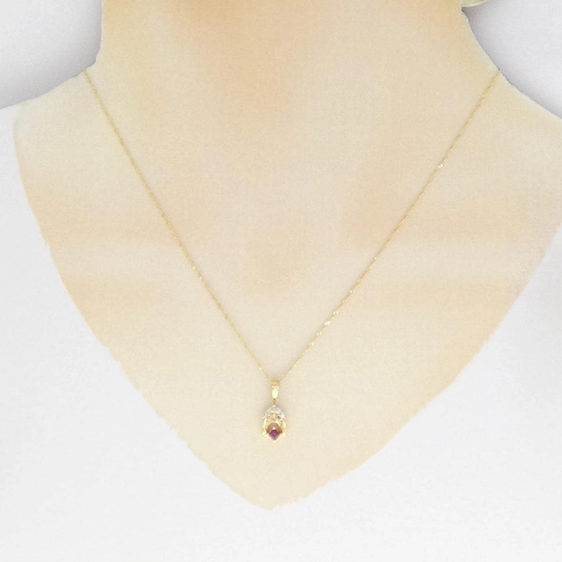 K18YG/750YG Dây chuyền Ruby - Hàng hiệu Chính hãng 861988