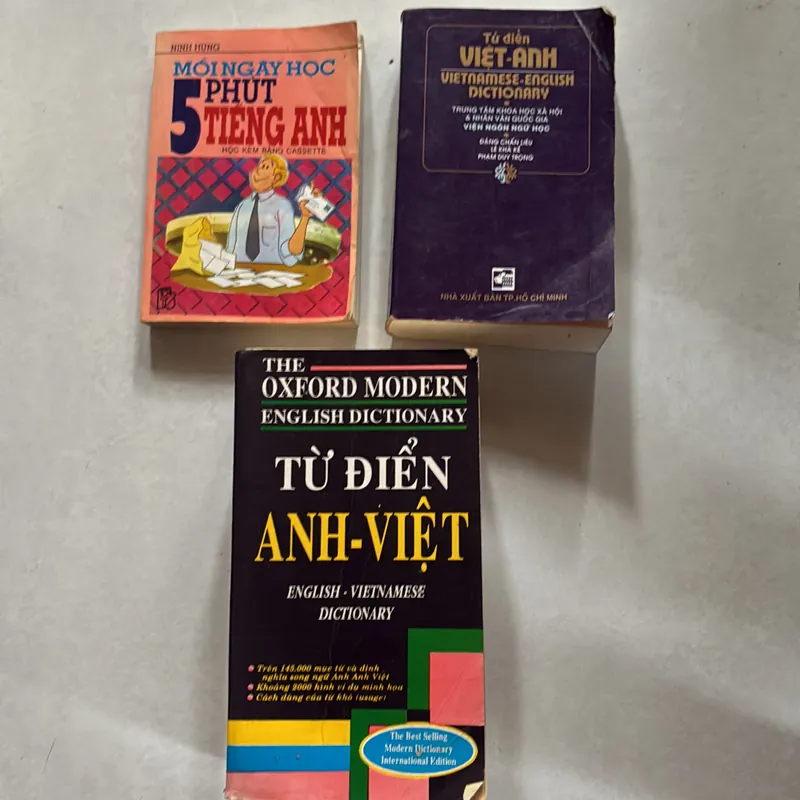 Combo 3 cuốn Mỗi ngày 5 phút tự học Tiếng Anh và Từ điển 714765