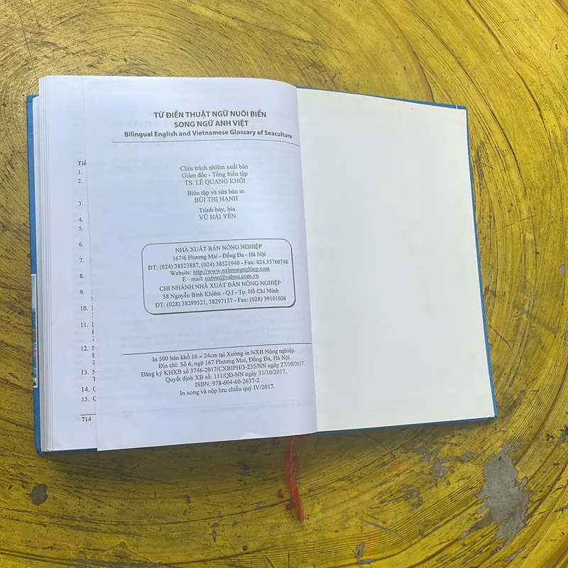 TỪ ĐIỂN THUẬT NGỮ NUÔI BIỂN SONG NGỮ ANH - VIỆT- VŨ DŨNG TIẾN 704074