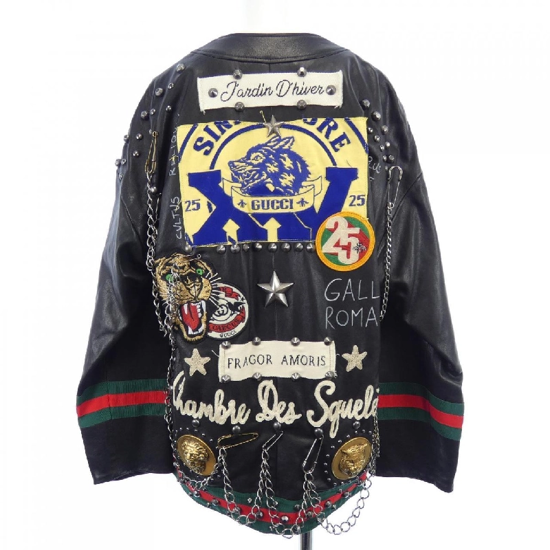 Gucci FRAGOR AMORIS JARDIN D'HIVER 554594 XNABL Áo khoác da - Hàng hiệu Chính hãng 823421