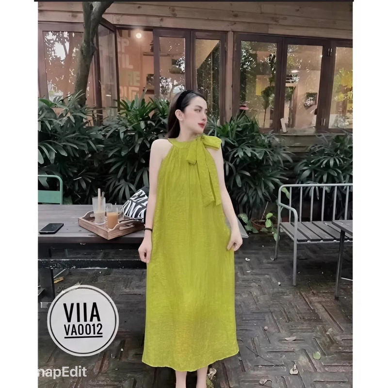 VÁY YẾM CỘT NƠ CỔ SIZE S 525997