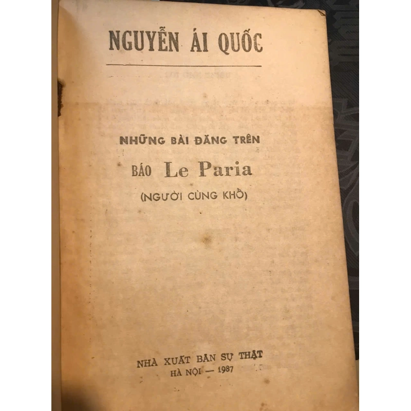 Sách xưa gần 40 tuổi ( In 1987) - Nguyễn Ái Quốc - Những bài đăng trên báo le Paria 355044