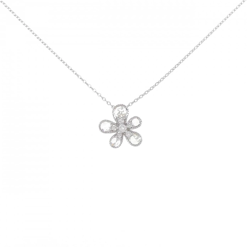 K18WG Hoa Hồng Kim Cương Dây Chuyền 0.30CT - Hàng hiệu Chính hãng 863380