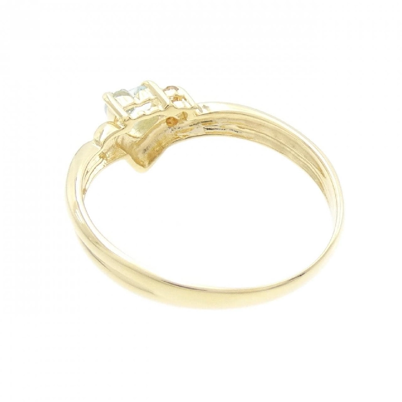 Nhẫn Aquamarine K18YG hình trái tim 667868