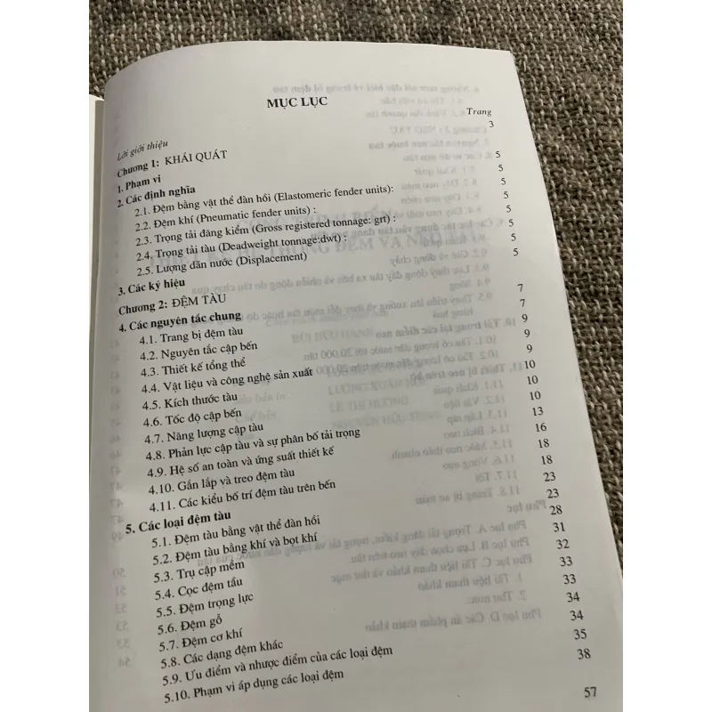 Công trình biển: Thiết kế hệ thống đệm và neo tàu 1022099