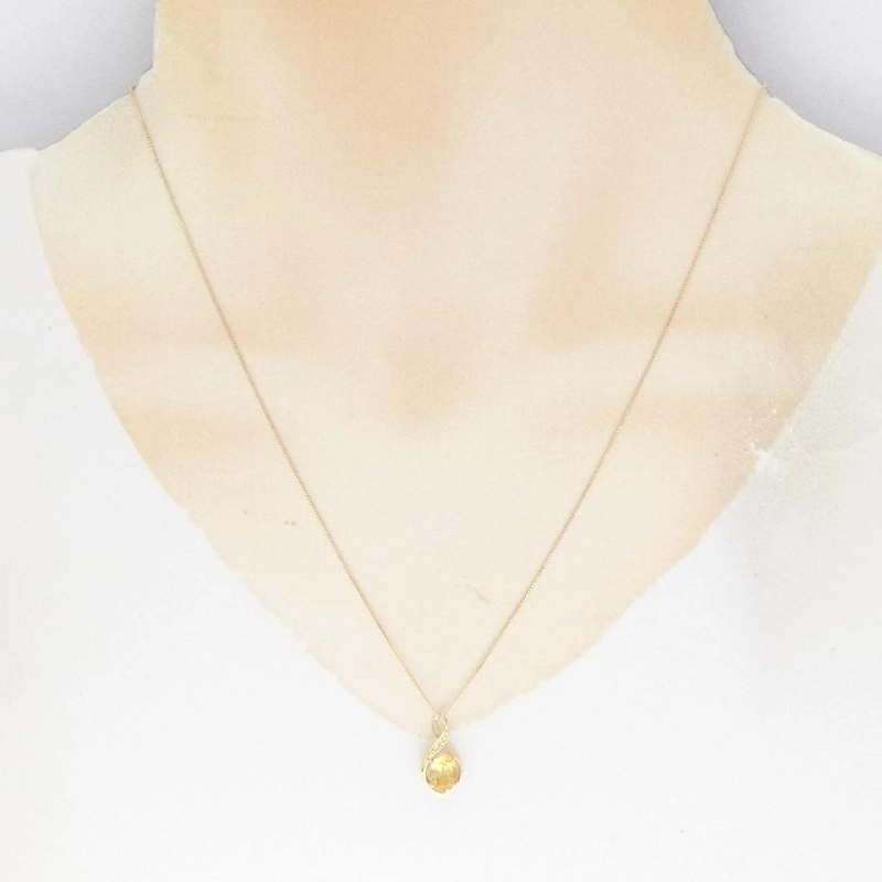 K18YG Mặt dây chuyền Citrine - Hàng hiệu Chính hãng 861267