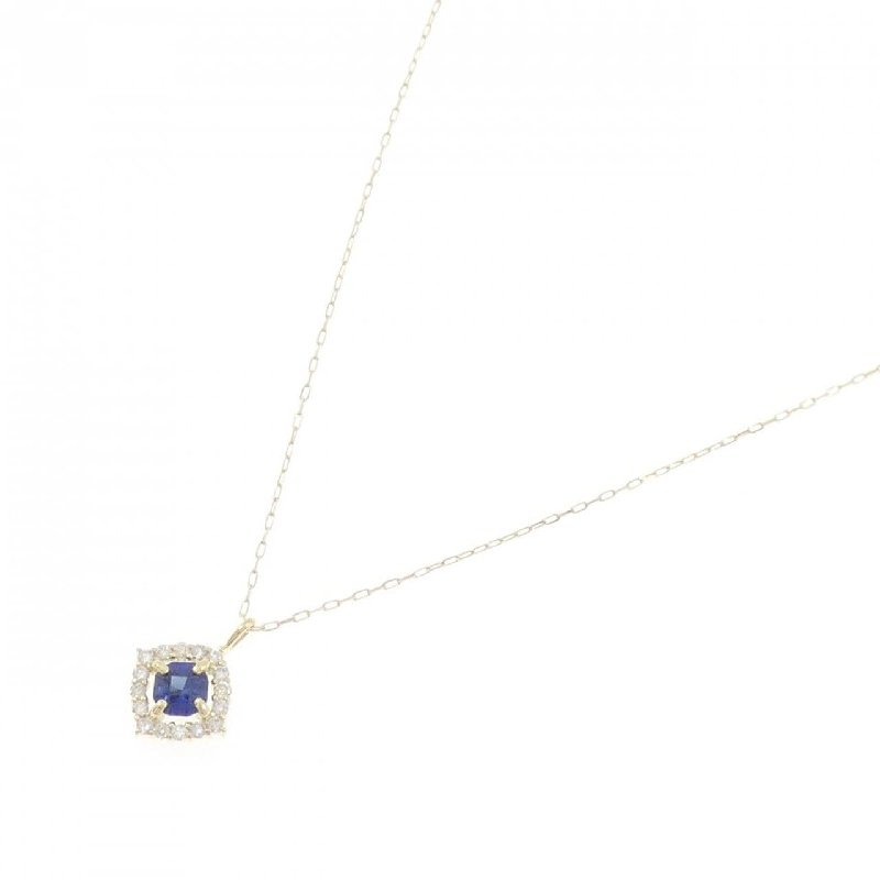 K18YG Sapphire Necklace 0.15CT - Hàng hiệu Authentic 860055