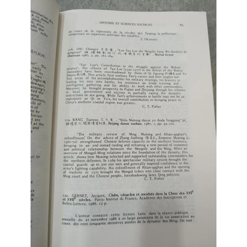 REVUE BIBLIOGRAPHIQUE DE SINOLOGIE 1988/6 - TÁI TẠO TÀI LIỆU THAM KHẢO HÀNH HỌC 1988/6 560246