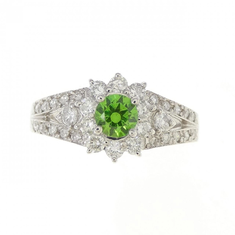 Nhẫn Đá Garnet Demantoid PT900 0.37CT 670921
