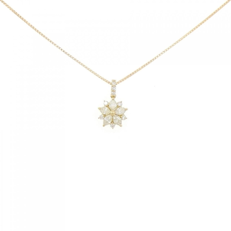 K18YG Hoa Tai Kim Cương Dây Chuyền 0.25CT - Hàng hiệu Chính hãng 861280