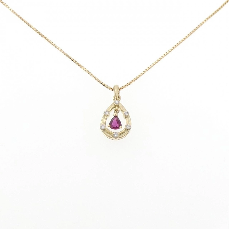 Dây chuyền ruby 750YG/K18YG - Hàng hiệu Authentic 858361