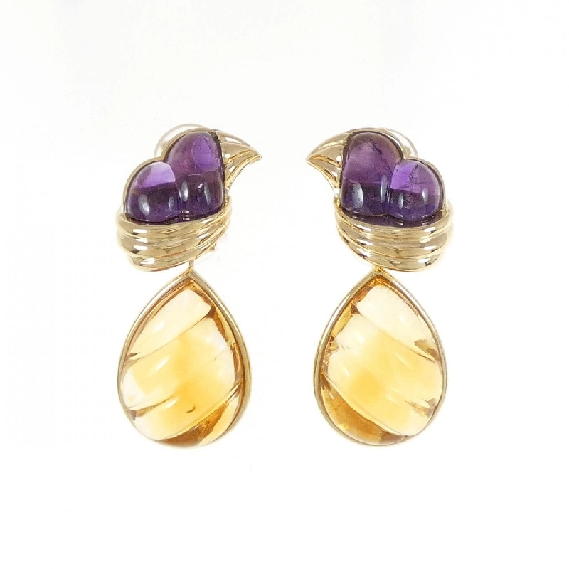 【Vintage】Boucheron bông tai citrine 665561