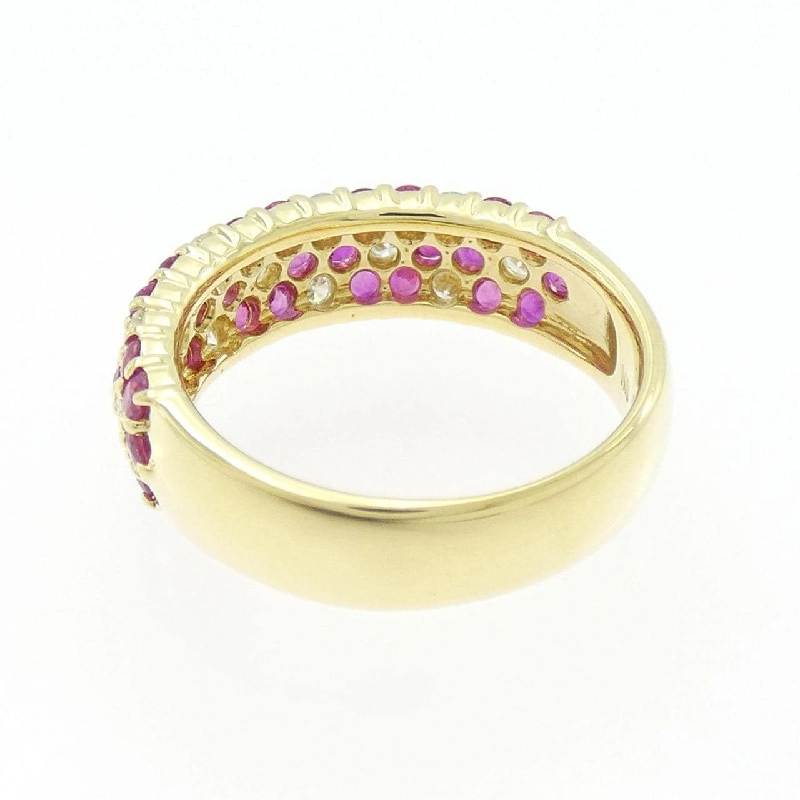 Nhẫn Ruby Hoa K18YG - Hàng hiệu Chính hãng 852896