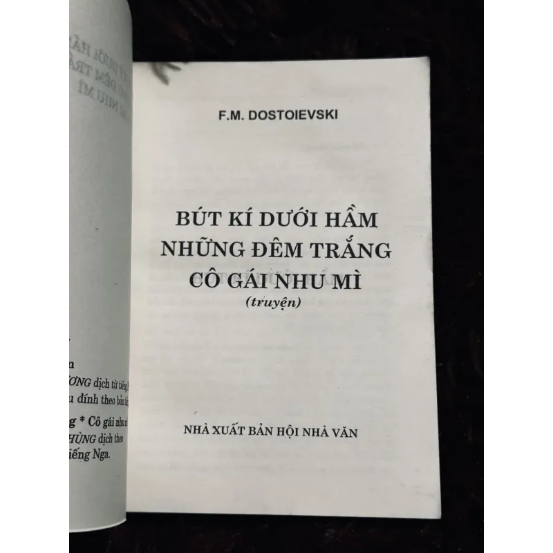 Bút ký dưới hầm (3 truyện ngắn của Dos) 976554