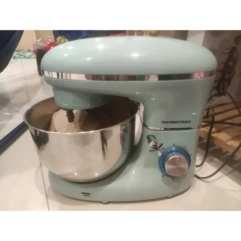 Máy trộn bột Gourmetmaxx màu xanh bạc chân đế chắc chắn 760539