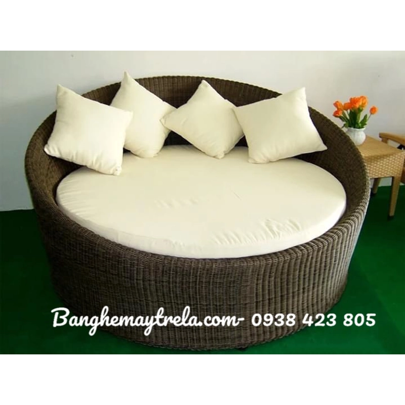 Ghế tròn tắm nắng nhựa giả mây 472603
