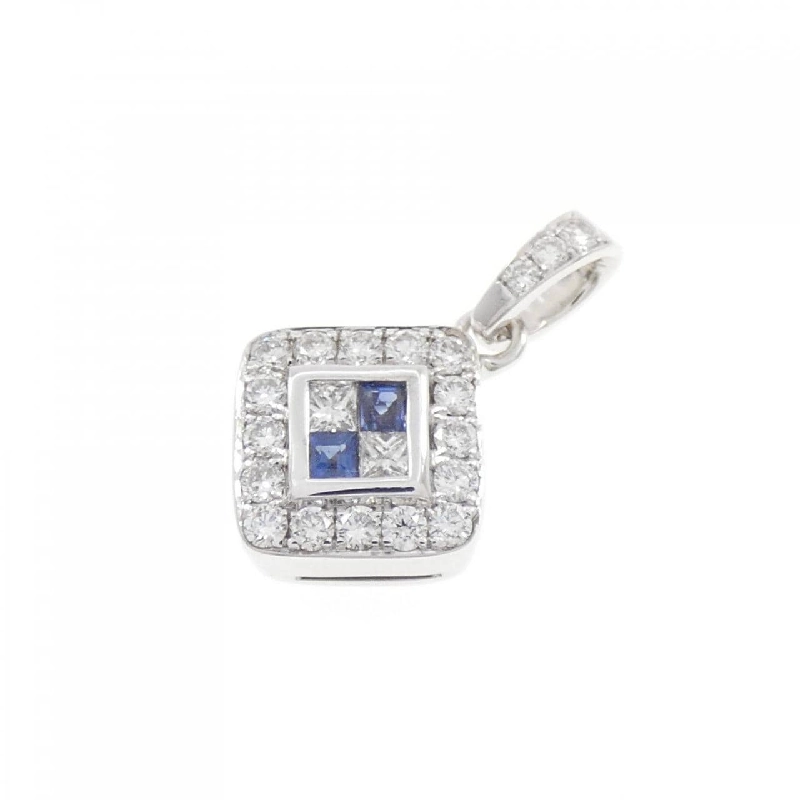 K18WG Sapphire Pendant - Hàng hiệu Authentic 865376