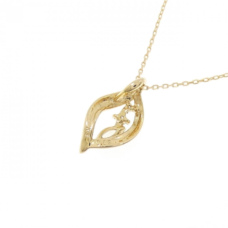 K18YG Dây chuyền đá mặt trăng - Hàng hiệu Authentic 860097