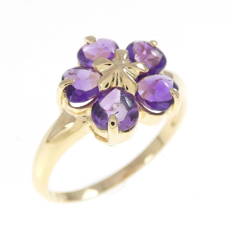 Nhẫn Amethyst K18YG Hoa 665437