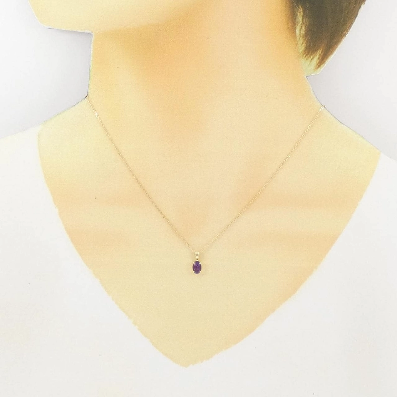 K18YG Amethyst Necklace - Hàng hiệu Authentic 861419
