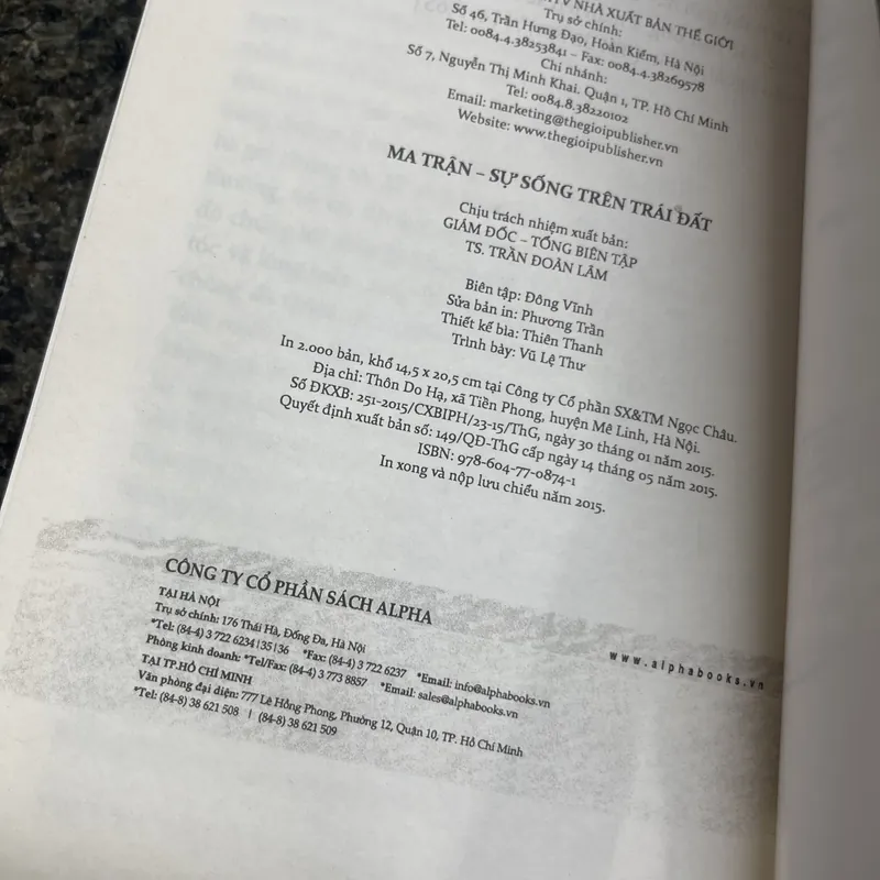 Ma trận sự sống trên trái đất I rơ nơ Mun đa sép 707427