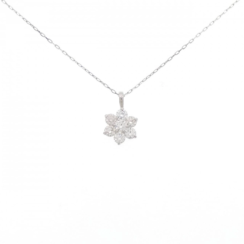 Dây chuyền kim cương hoa PT950/PT900 0.30CT - Hàng hiệu Chính hãng 867185