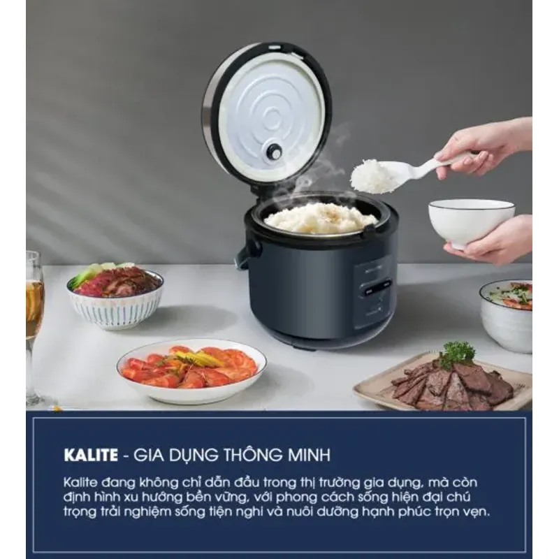 😌 KALITE KRC8218 – Nồi cơm điện 1,8L cho bữa cơm tròn vị 782056