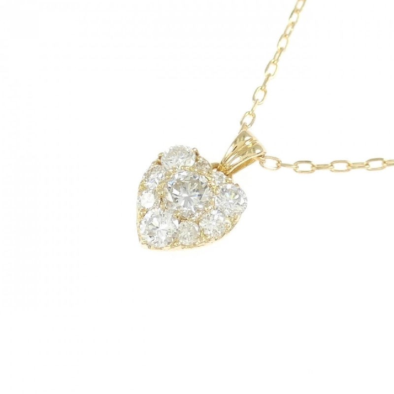 K18YG Dây chuyền kim cương hình trái tim 0.50CT - Hàng hiệu chính hãng 858676