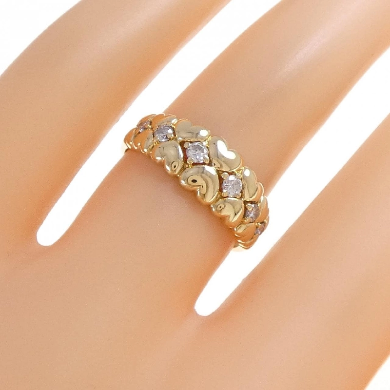 Nhẫn kim cương hình trái tim K18YG 667573