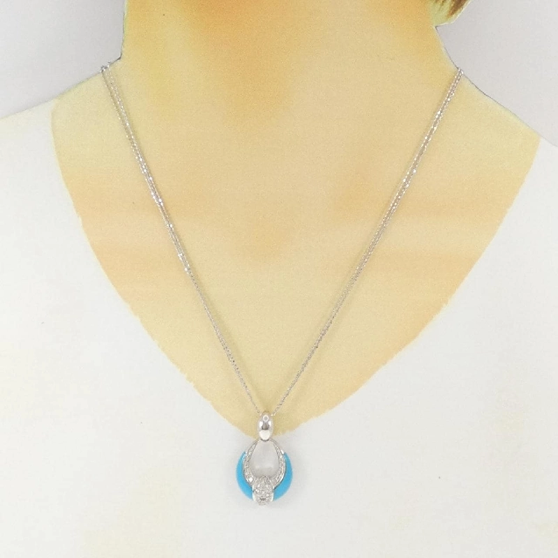 K18WG Mặt dây chuyền Turquoise - Hàng hiệu Chính hãng 847571