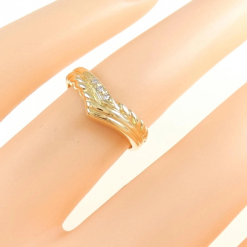 Nhẫn kim cương K18YG 0.02CT 669917