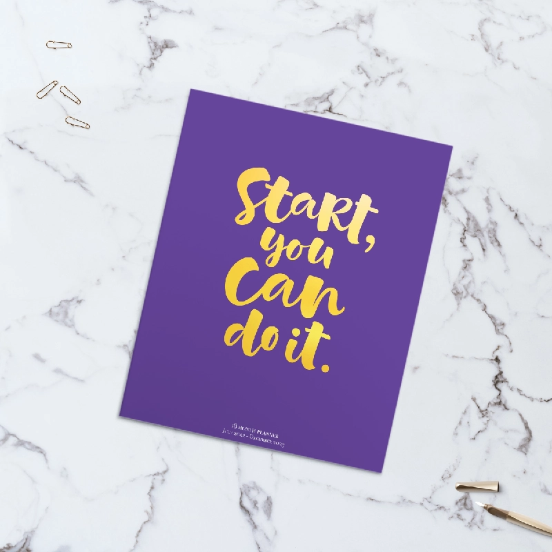 (TẶNG BOOKMARK) Sổ planner 18 tháng 7/2022-12/2023 Màu Tím - Mẫu 01 937662