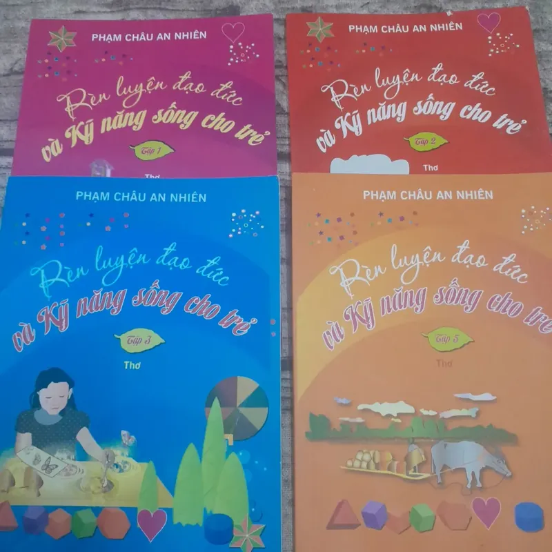 Tập Thơ cho bé. Rèn luyện đạo đức và Kỹ năng sống. 4 tập 1,2,3 và 4. Tác giả An Nhiên 689402