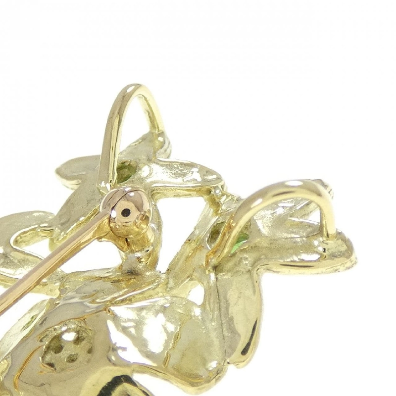 K18YG Hoa Xanh Garnet Brooch 0.62CT - Hàng hiệu Chính hãng 872187