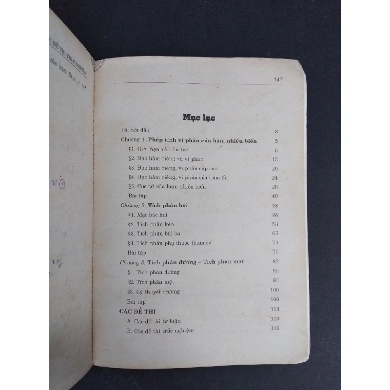 Toán cao cấp 3 vi phân và tích phân hàm nhiều biến mới 70% ố ẩm nhẹ có viết nhẹ 2007 HCM1001 Nguyễn ĐÌnh Huy GIÁO TRÌNH, CHUYÊN MÔN 369679