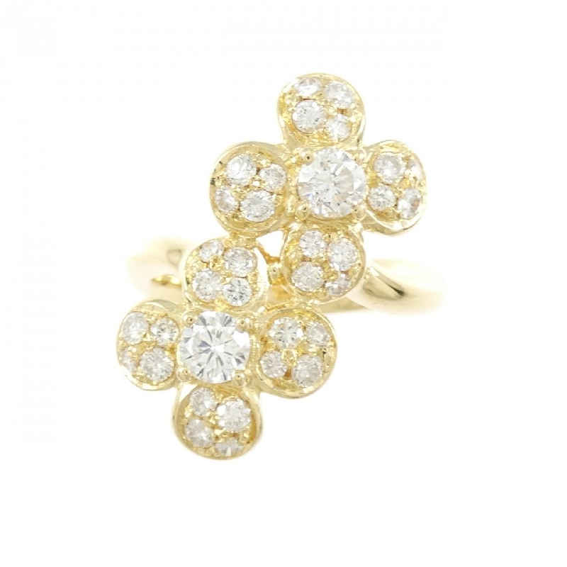 Nhẫn kim cương hoa K18YG 1.09CT 667744