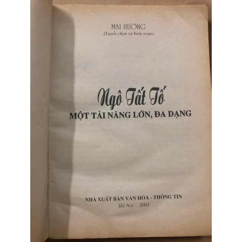 Sách Ngô Tất Tố - Một tài năng lớn đa dạng còn mới 305392