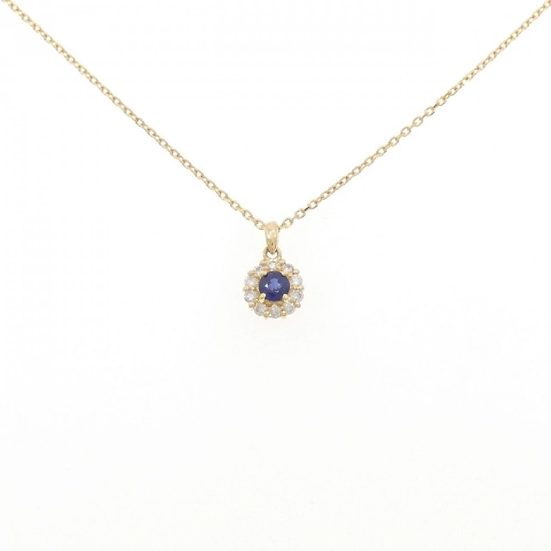 K18YG Sapphire Necklace 0.18CT - Hàng hiệu Authentic 863800