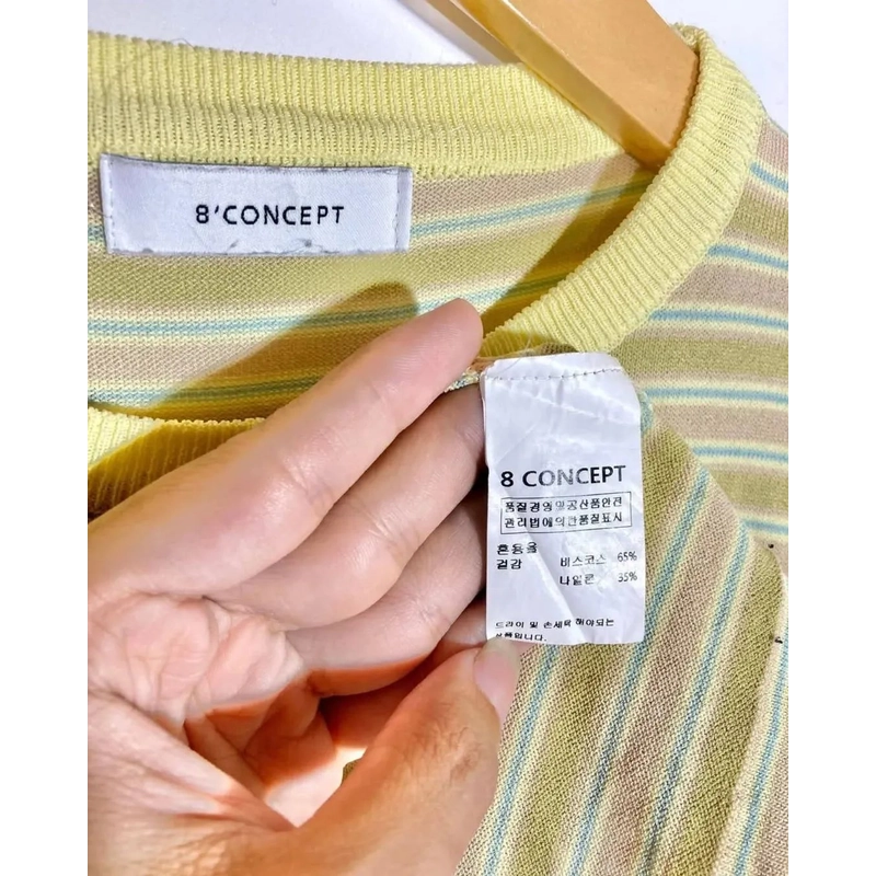 Áo Mongtoghi Kẻ Ngang  Hàn Nhà 8' Concept, chất mềm co giãn thoải mái
Size M L
 445318