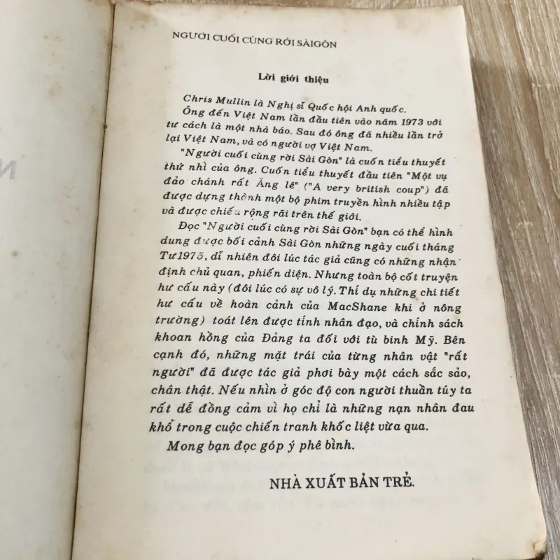 Người Cuối Cùng Rời Sài Gòn – Chris Mullin (bản dịch Văn Thanh) 929027