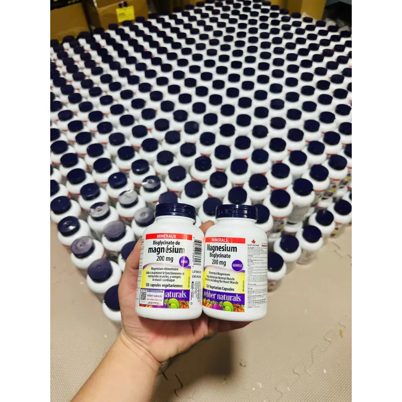 (Hàng CTY mới) Magie Webber Naturals Bisglycinate 200mg Hộp 60 Viên Magnesium 735883