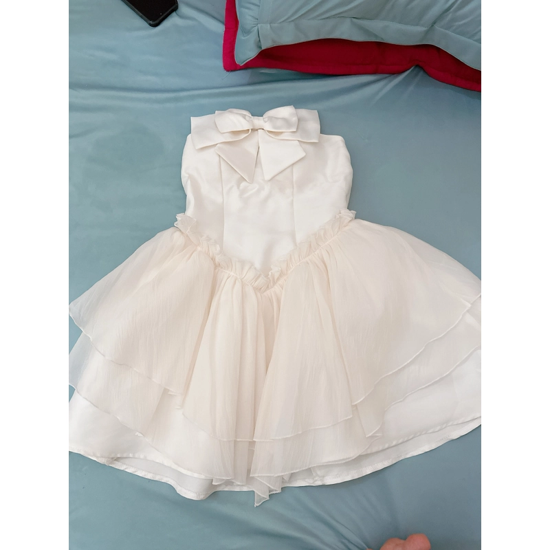 (CÓ ẢNH THẬT) Thanh lý Váy nơ cúp ngực có dây + kèm mút size S 505681