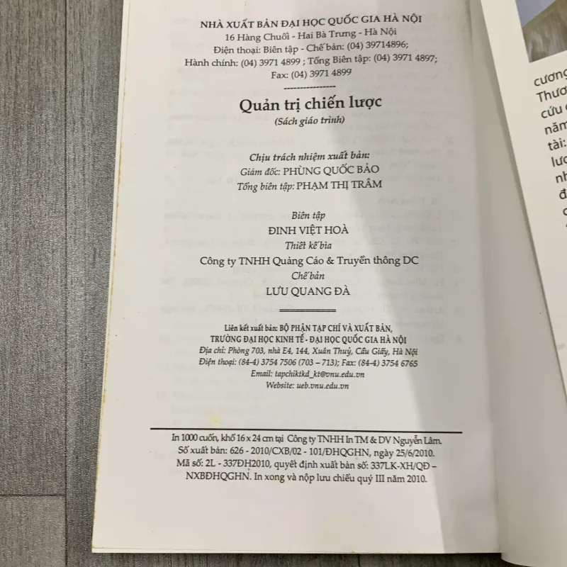 Quản trị chiến lược - hoàng văn hải. 7b4 783593