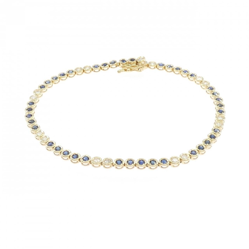 K18YG Sapphire Bracelet 1.56CT - Hàng hiệu Authentic 871716