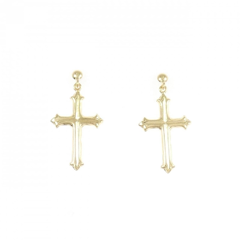 K18YG Khuyên tai hình chữ thập - Hàng hiệu Chính hãng 867201