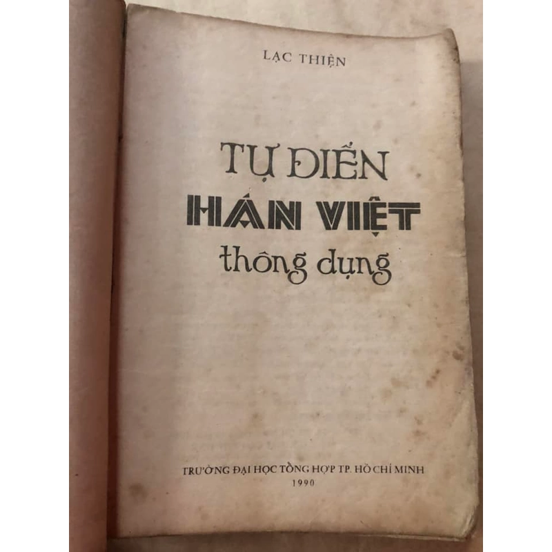 Sách cũ Từ điển Hán Việt thông dụng - Lạc Thiện 305512