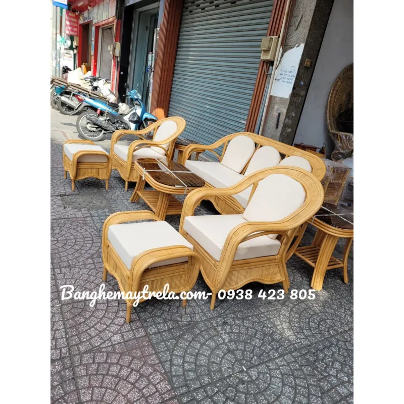 Bàn ghế sofa mây phòng khách cao cấp 574852